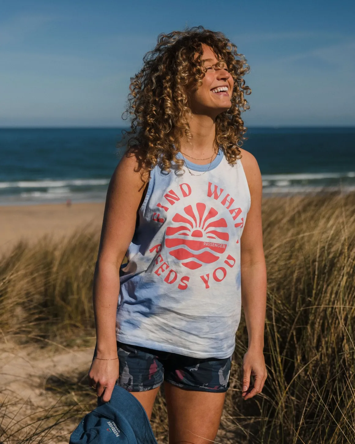 Discovery Organic Cotton Tank Top - Tie Dye Cornflower