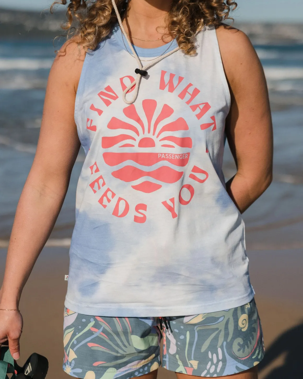 Discovery Organic Cotton Tank Top - Tie Dye Cornflower