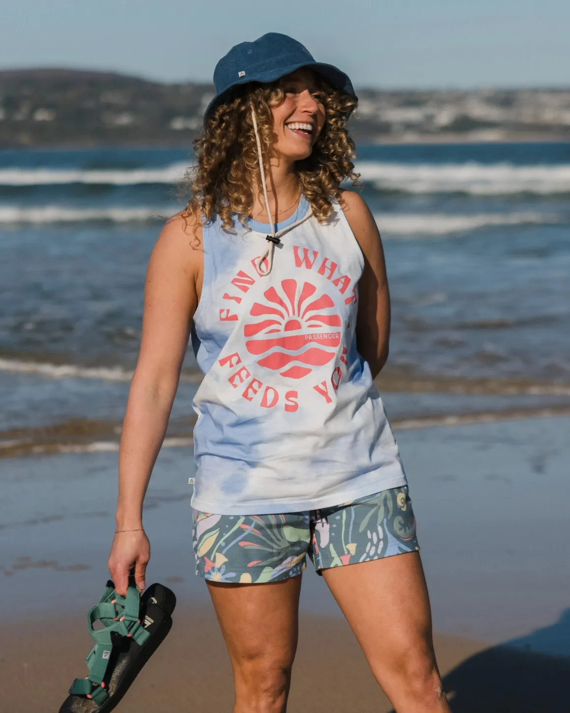 Discovery Organic Cotton Tank Top - Tie Dye Cornflower