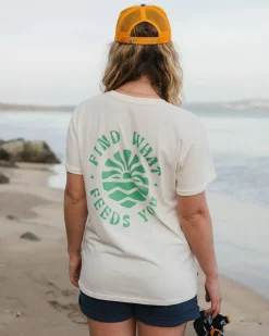 Discovery Rolled Sleeve T-Shirt - Marshmallow