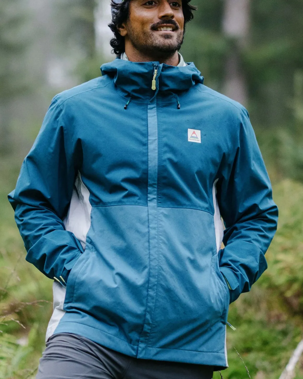 Downpour Recycled Waterproof Jacket - Tidal Blue/Blue Steel
