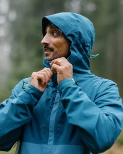 Downpour Recycled Waterproof Jacket - Tidal Blue/Blue Steel