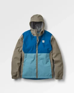 Downpour Recycled Waterproof Jacket - Tidal Blue/Arctic/Dusty Olive