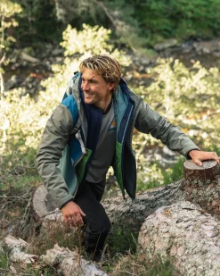 Downpour Recycled Waterproof Jacket - Tidal Blue/Arctic/Dusty Olive