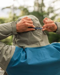Downpour Recycled Waterproof Jacket - Tidal Blue/Arctic/Dusty Olive