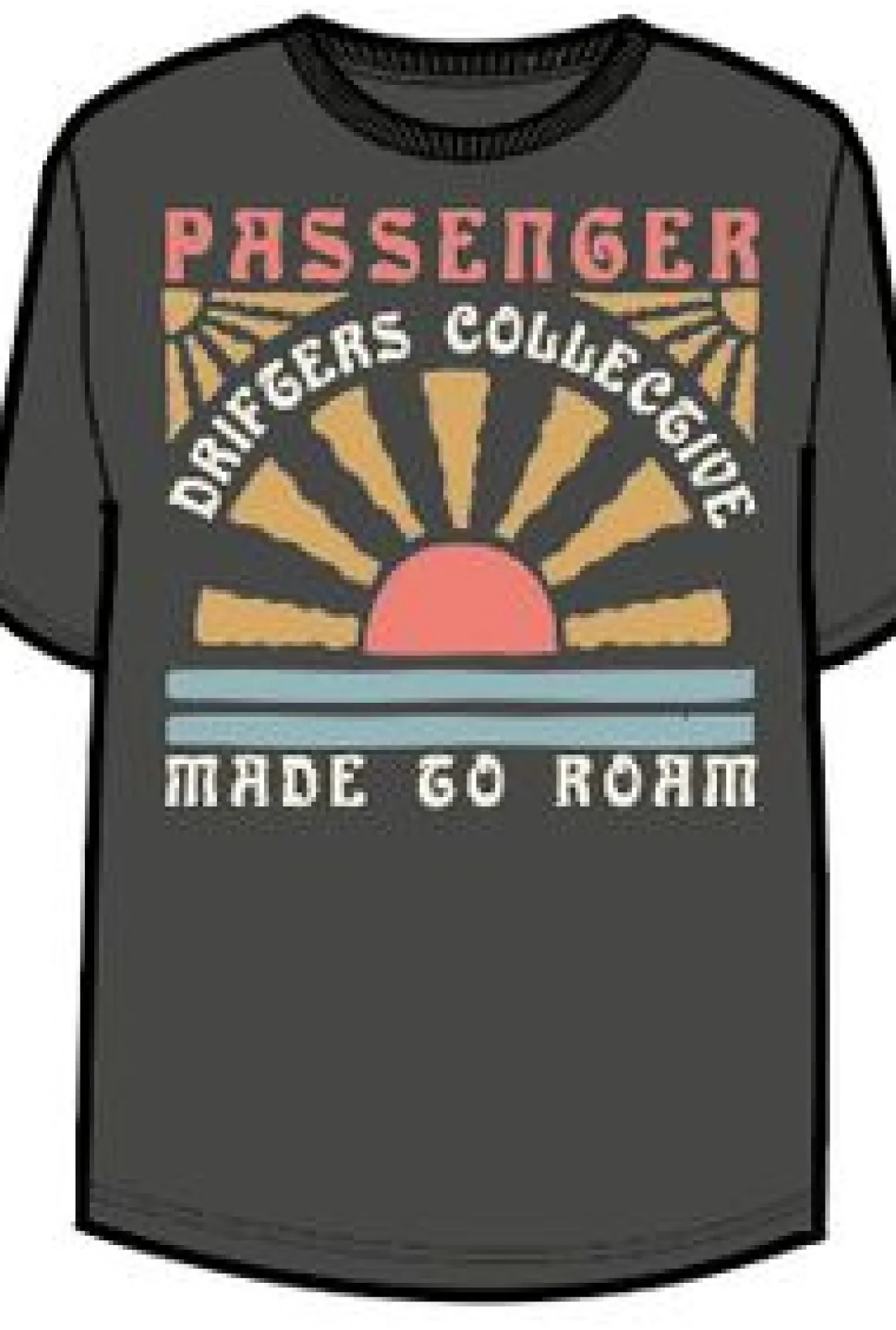 Drifters Oversized Recycled Cotton T-Shirt - Charcoal