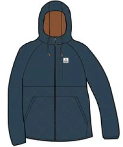 Dylan Recycled Insulated Full Zip Jacket - Tidal Blue