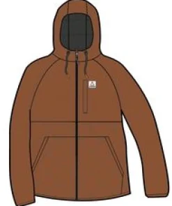 Dylan Recycled Insulated Full Zip Jacket - Burnt Orange