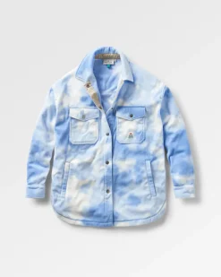 East Recycled Polar Fleece Long Sleeve Shirt - Tie Dye Cornflower