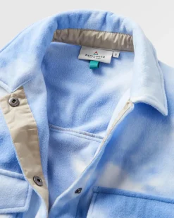 East Recycled Polar Fleece Long Sleeve Shirt - Tie Dye Cornflower