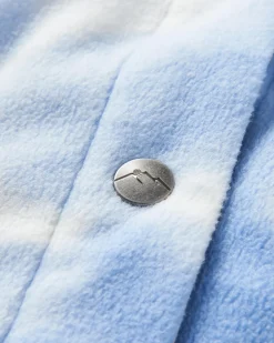 East Recycled Polar Fleece Long Sleeve Shirt - Tie Dye Cornflower