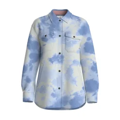 East Recycled Polar Fleece Long Sleeve Shirt - Tie Dye Cornflower