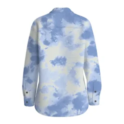 East Recycled Polar Fleece Long Sleeve Shirt - Tie Dye Cornflower
