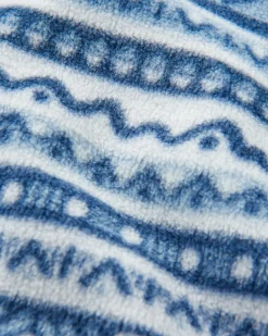 Ebb Recycled Polar Fleece - Mountain Geo Gray Blue