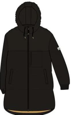 Elowen Hooded Recycled Insulated Jacket - Black