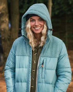 Elowen Hooded Recycled Insulated Jacket - Arctic