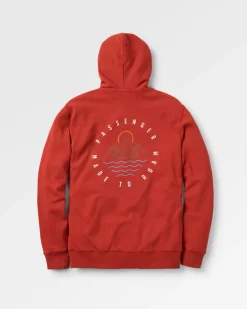 Escapism Recycled Cotton Hoodie - Red Ochre