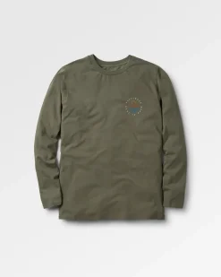 Escapism Recycled Long Sleeve T-Shirt - Dusty Olive