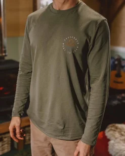 Escapism Recycled Long Sleeve T-Shirt - Dusty Olive