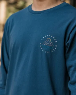 Escapism Recycled Long Sleeve T-Shirt - Dark Denim