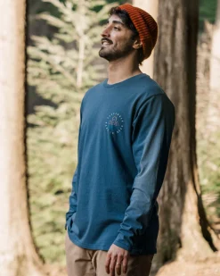 Escapism Recycled Long Sleeve T-Shirt - Dark Denim