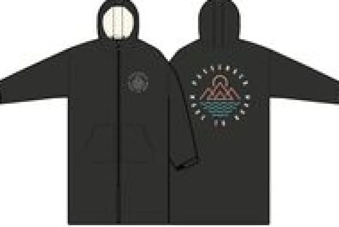 Escapism Recycled Sherpa Lined Changing Robe - Black