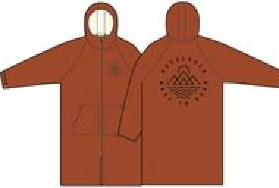 Escapism Recycled Sherpa Lined Changing Robe - Rust