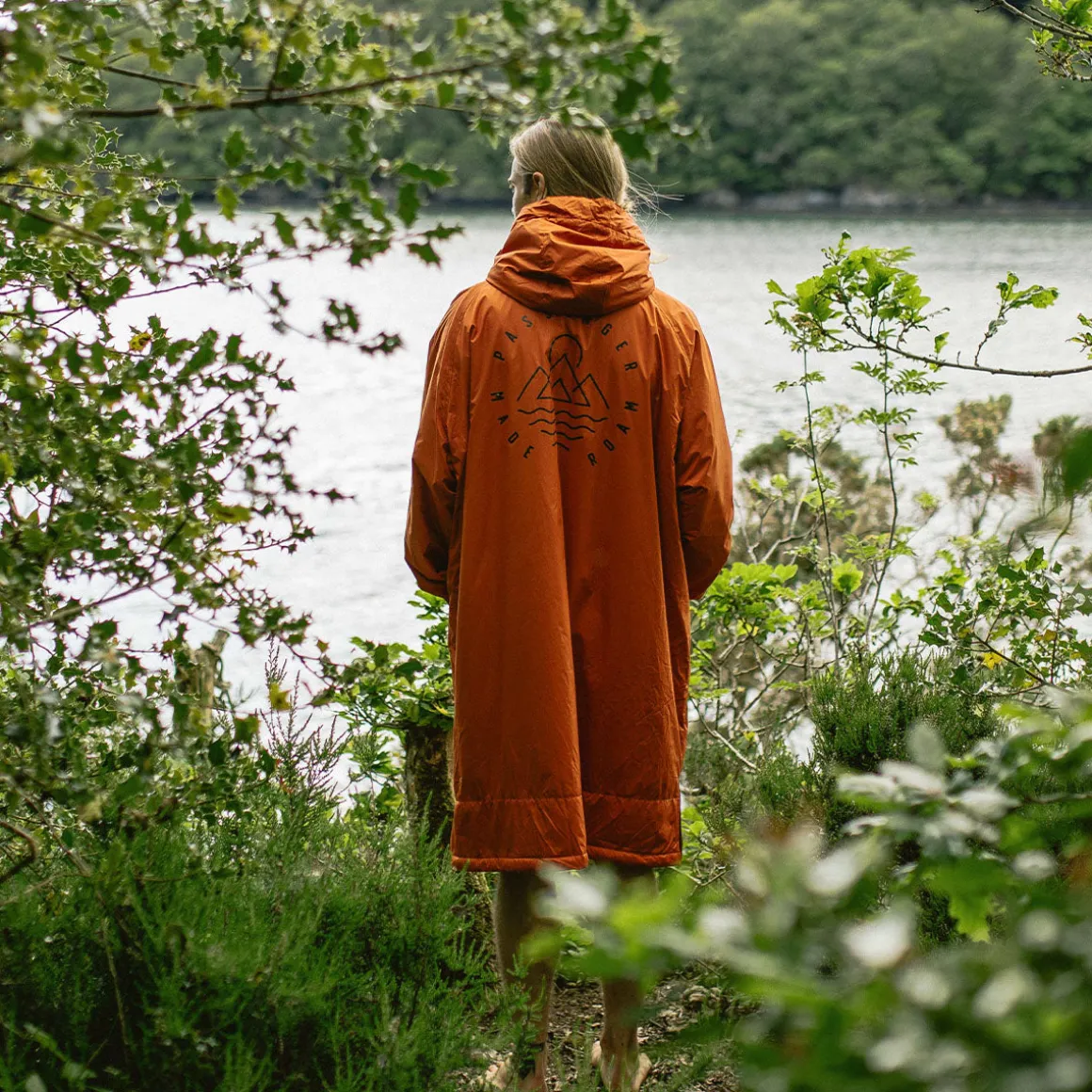 Escapism Recycled Sherpa Lined Changing Robe - Rust