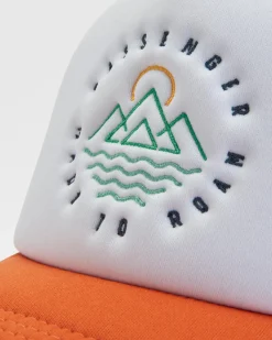 Escapism Trucker Hat - Chestnut/Sunrise Orange