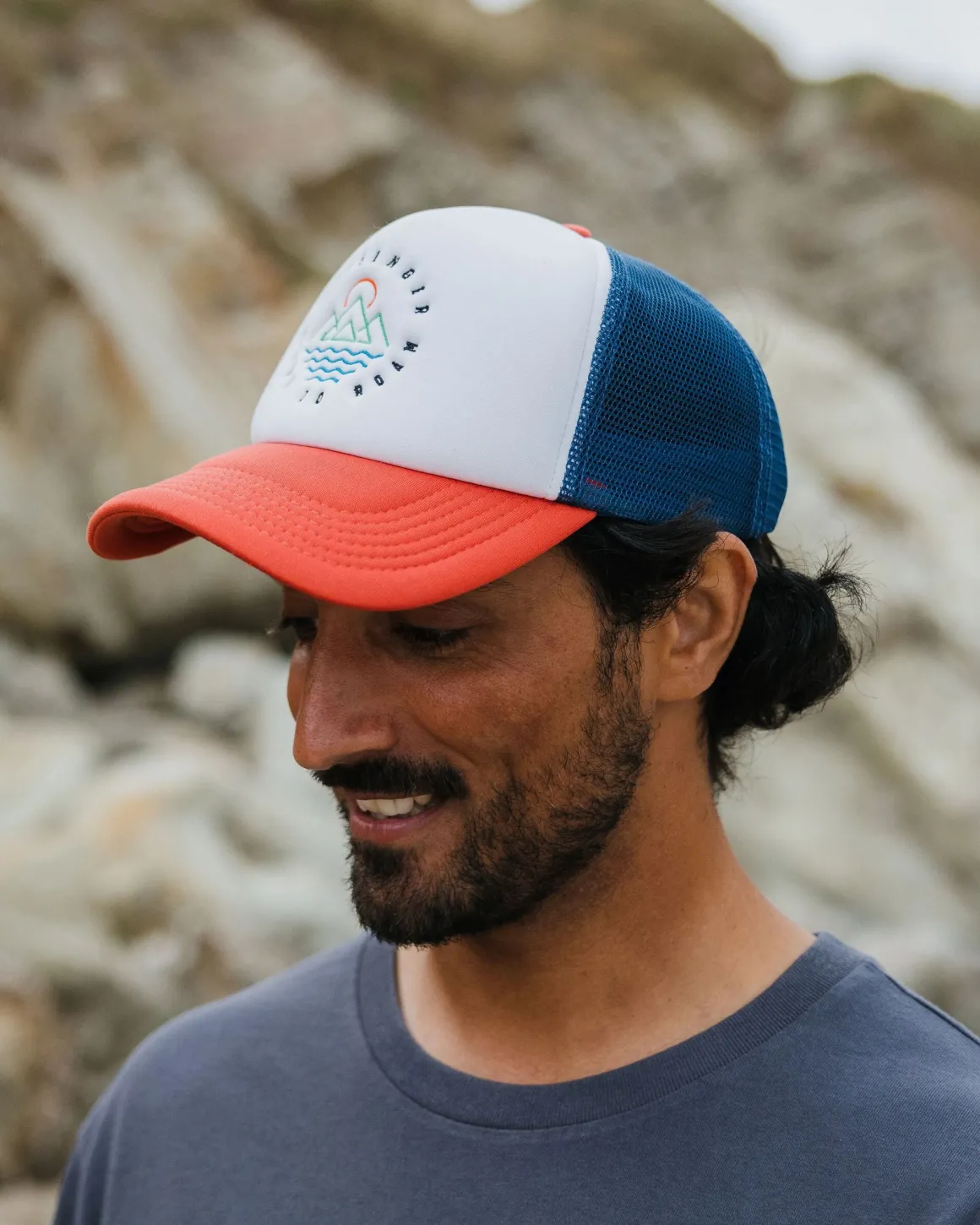 Escapism Trucker Hat - Moonlight Blue/Red Spice