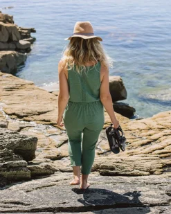 Eva Recycled Cotton Jumpsuit - Dark Ivy