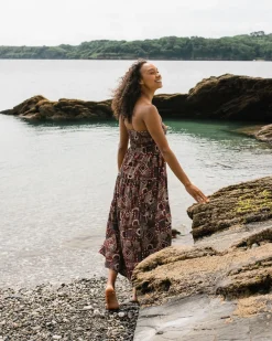 Fareway Recycled Cotton Maxi Skirt - Vintage Patchwork Black/Multi