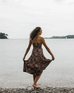 Fareway Recycled Cotton Maxi Skirt - Vintage Patchwork Black/Multi