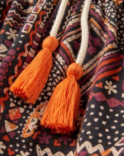 Fareway Recycled Cotton Maxi Skirt - Vintage Patchwork Black/Multi