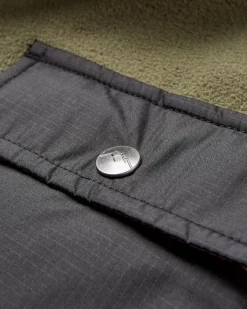 Firelight Sherpa Lined Shirt Jacket - Khaki Green