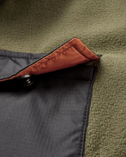 Firelight Sherpa Lined Shirt Jacket - Khaki Green