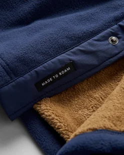 Firelight Sherpa Lined Shirt Jacket - Rich Navy