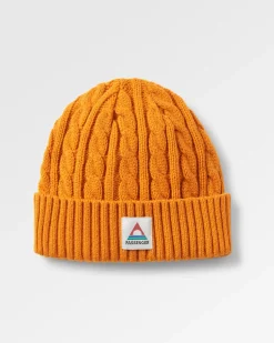 Fireside Recycled Cable Knit Beanie - Sunrise Orange