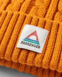 Fireside Recycled Cable Knit Beanie - Sunrise Orange