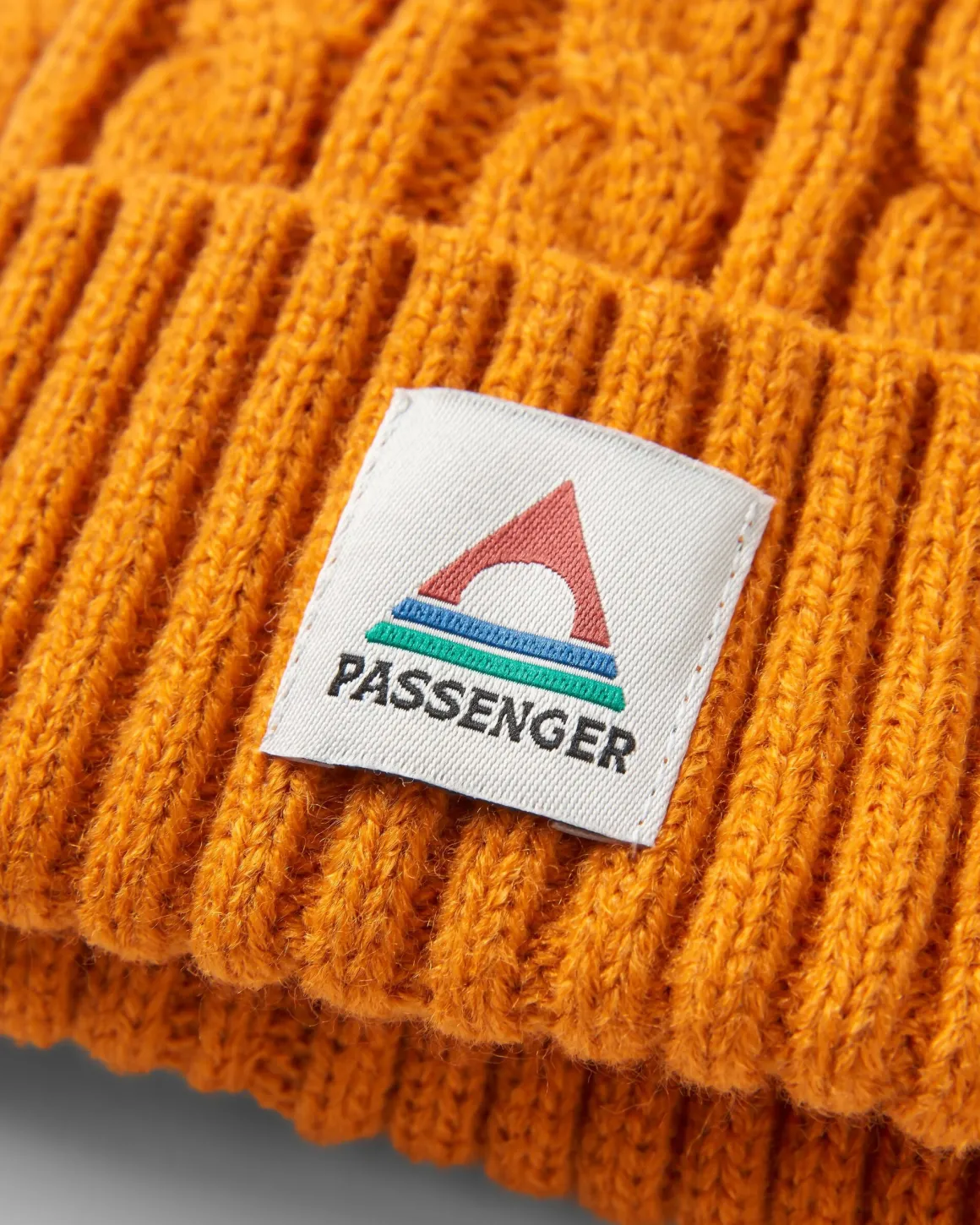 Fireside Recycled Cable Knit Beanie - Sunrise Orange