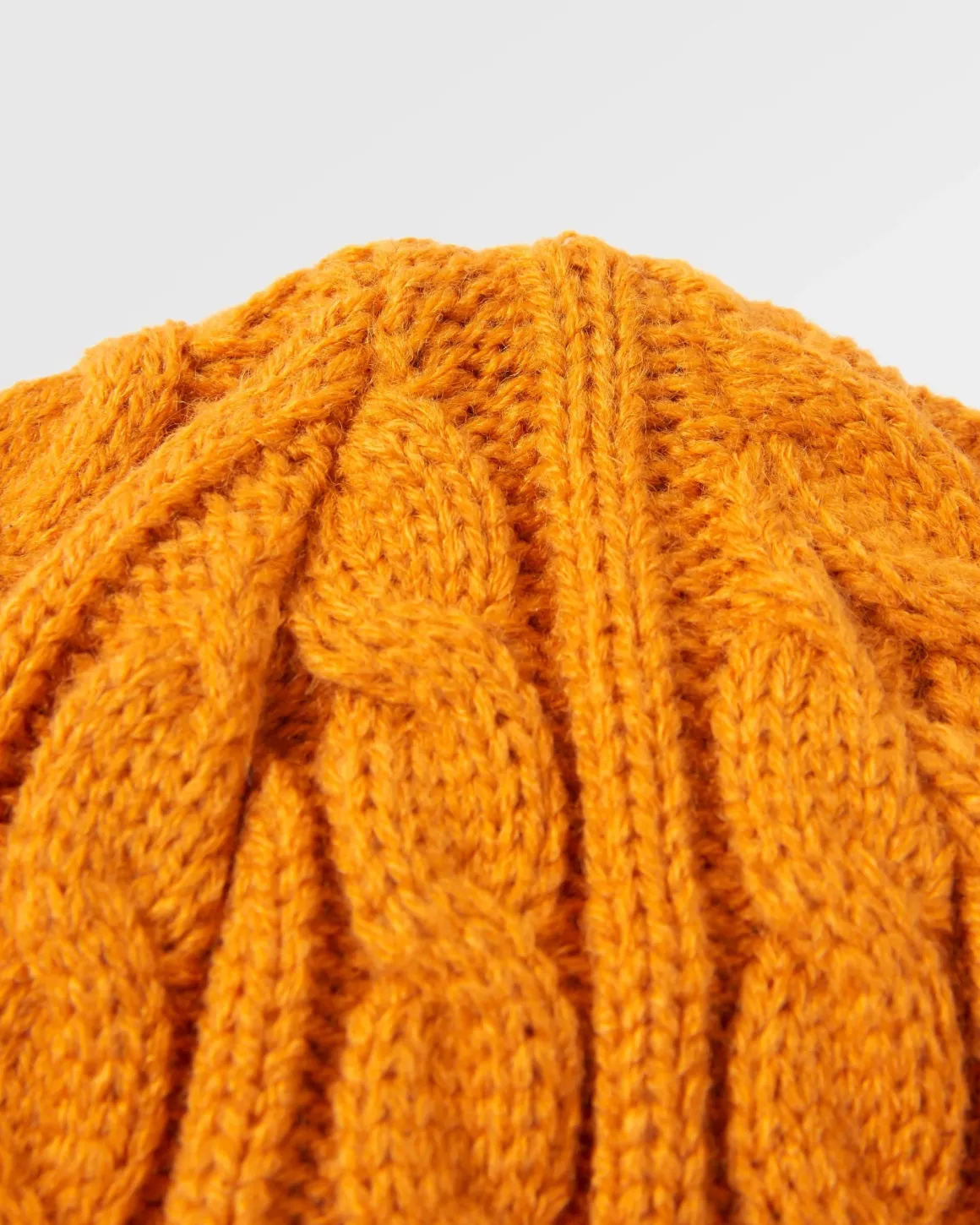 Fireside Recycled Cable Knit Beanie - Sunrise Orange