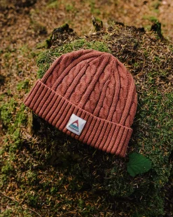 Fireside Recycled Cable Knit Beanie - Baked Clay