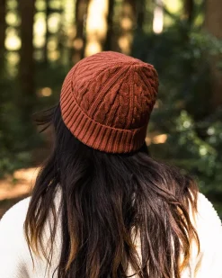 Fireside Recycled Cable Knit Beanie - Baked Clay
