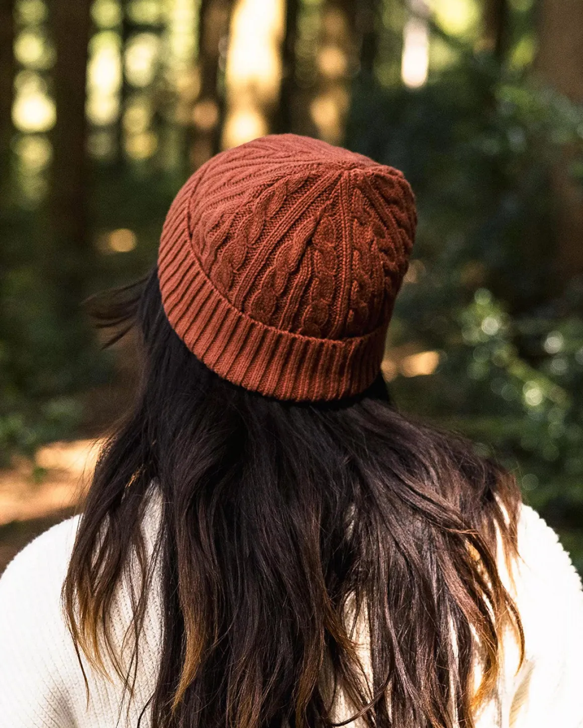 Fireside Recycled Cable Knit Beanie - Baked Clay