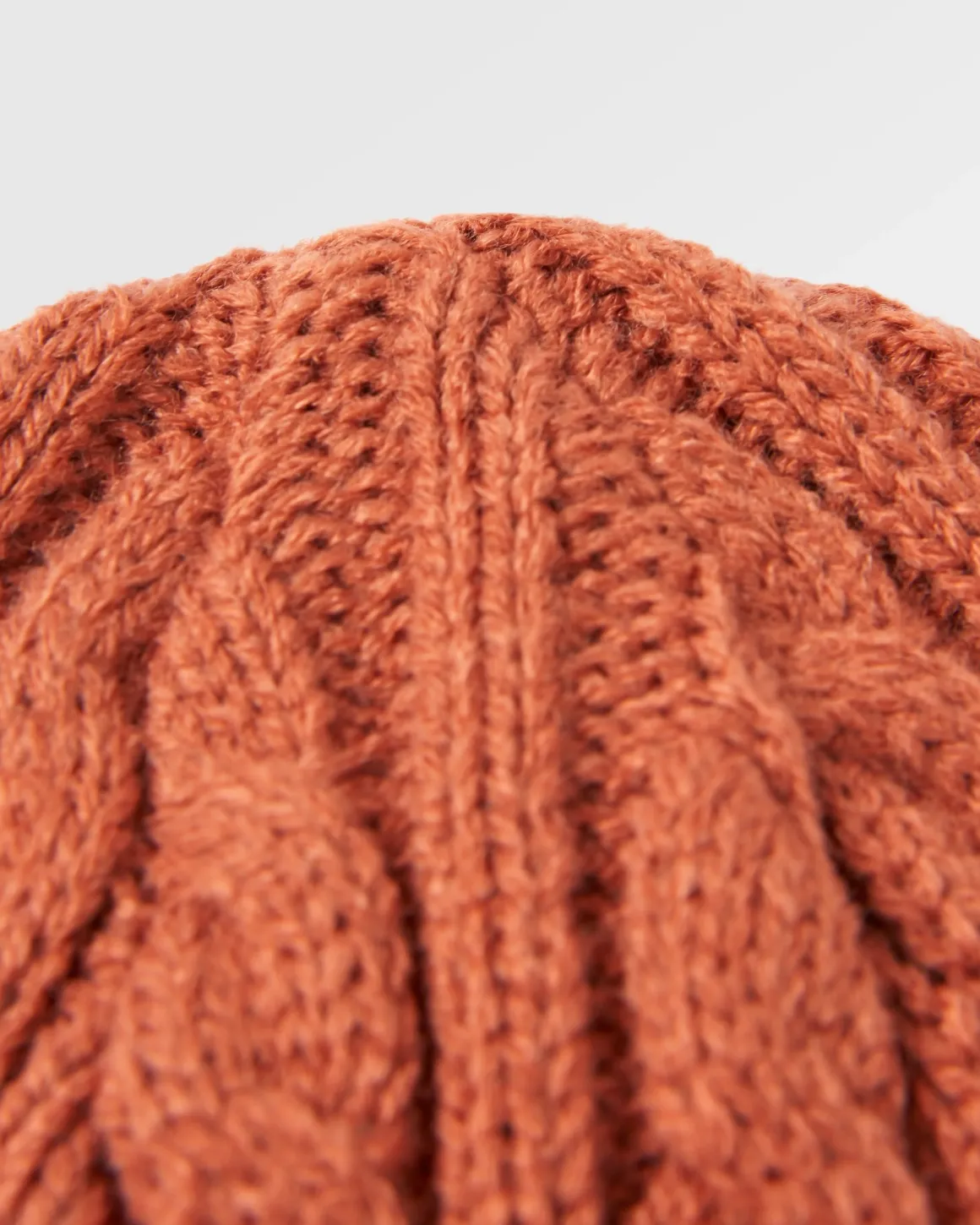 Fireside Recycled Cable Knit Beanie - Baked Clay