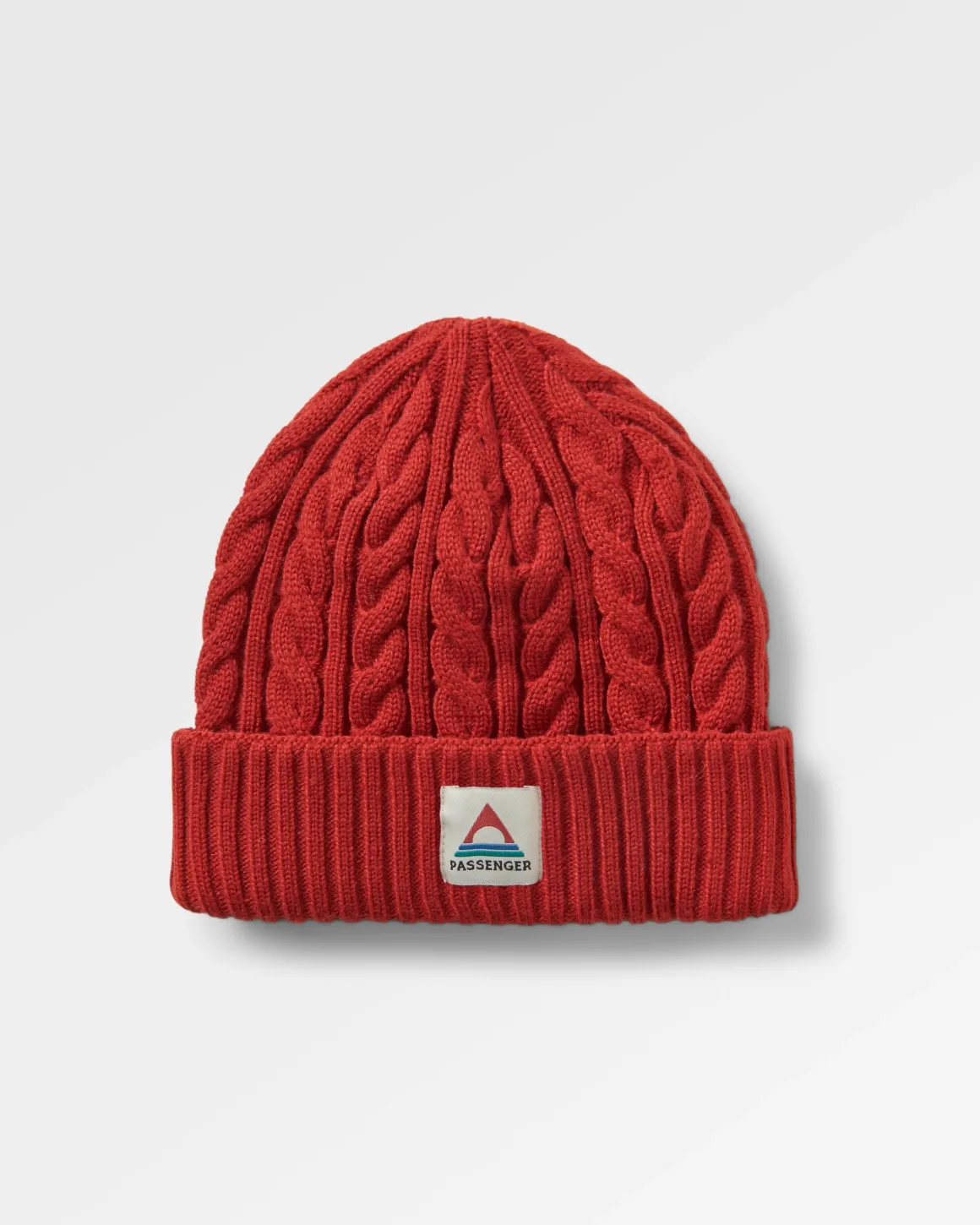 Fireside Recycled Cable Knit Hat - Red Ochre