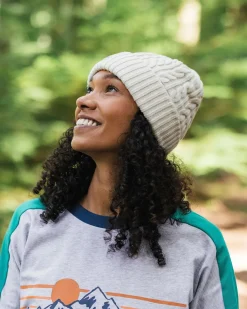 Fireside Recycled Cable Knit Beanie - Birch