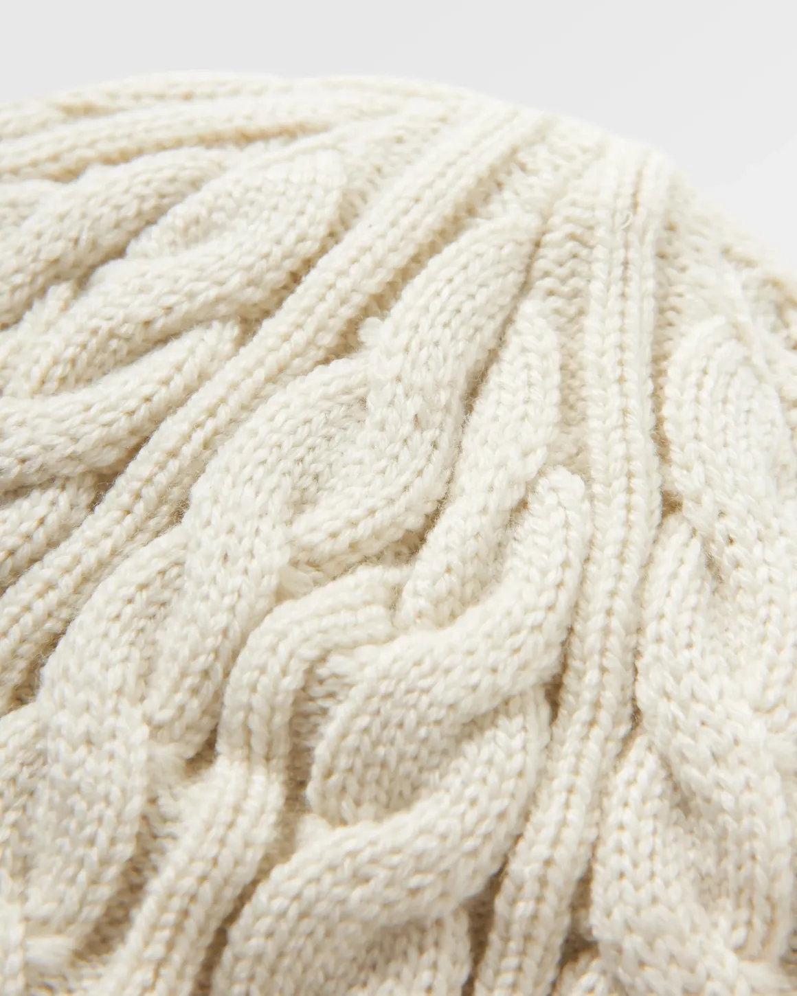 Fireside Recycled Cable Knit Beanie - Birch