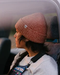 Fisherman Marl Beanie - Burnt Orange