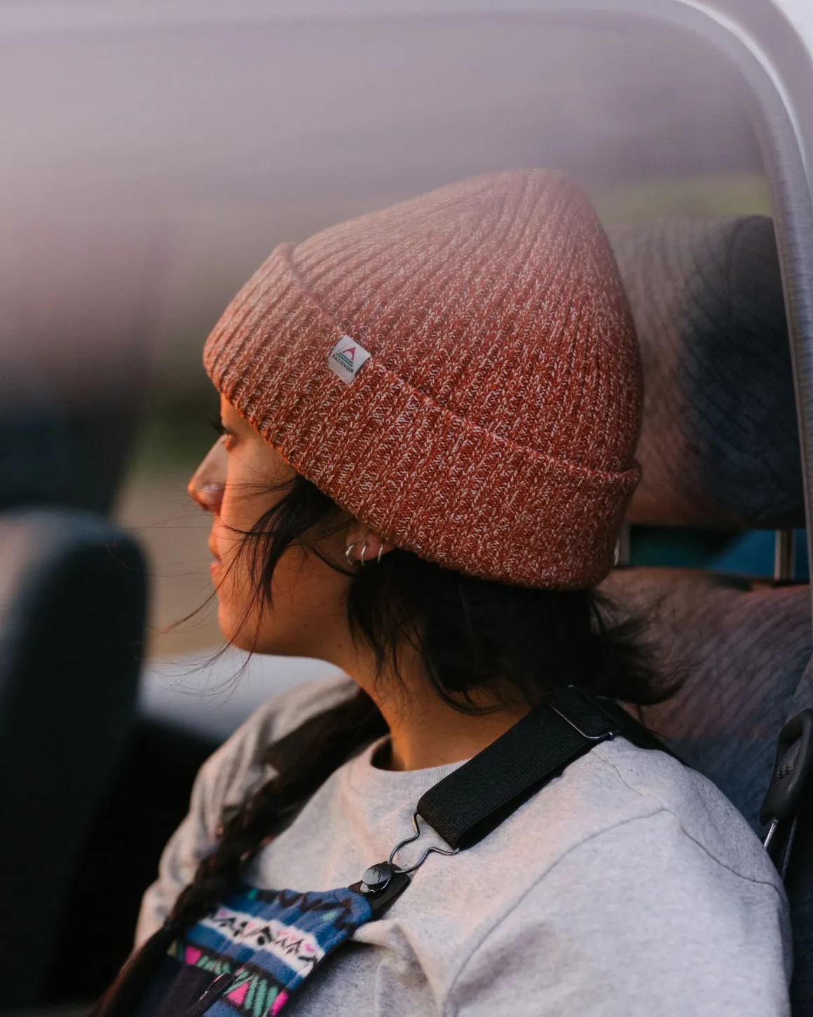 Fisherman Marl Beanie - Burnt Orange